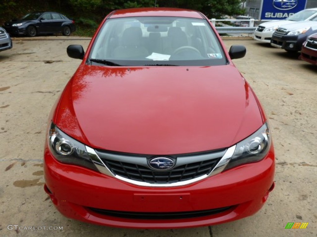 2008 Impreza 2.5i Sedan - Lightning Red / Ivory photo #7