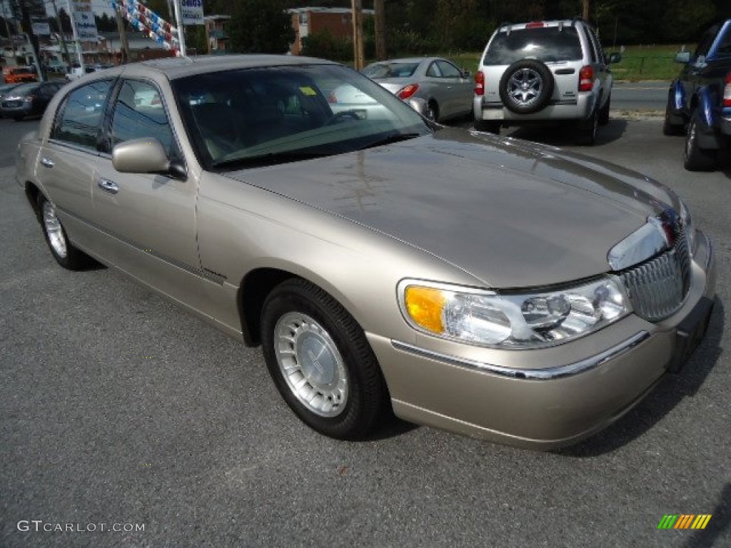 2001 Town Car Executive - Light Parchment Gold Metallic / Light Parchment photo #8