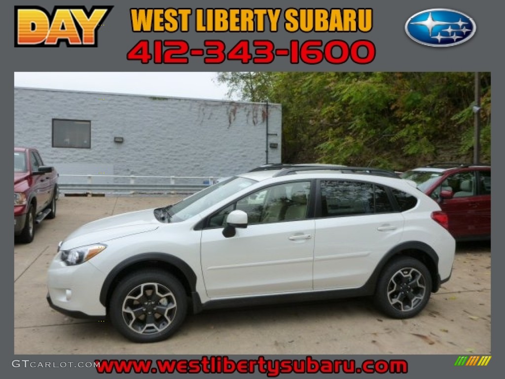 2014 XV Crosstrek 2.0i Premium - Satin White Pearl / Ivory photo #1