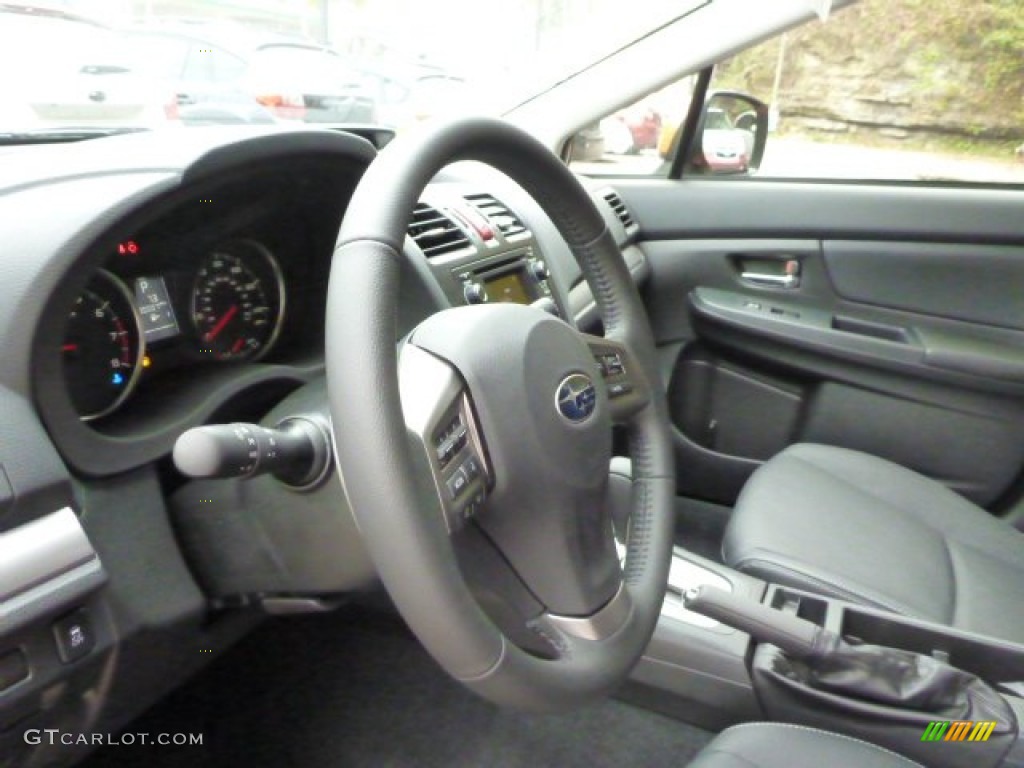 2014 Subaru XV Crosstrek 2.0i Limited Black Steering Wheel Photo #87021557