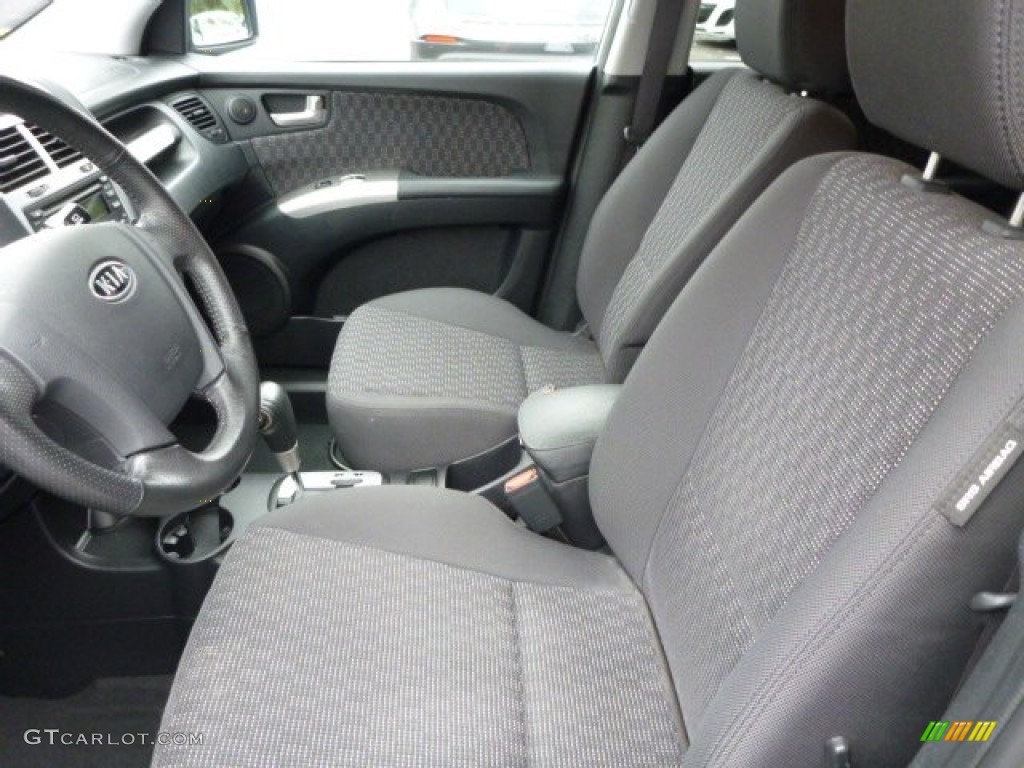 2008 Sportage LX V6 4x4 - Steel Silver Metallic / Black photo #4