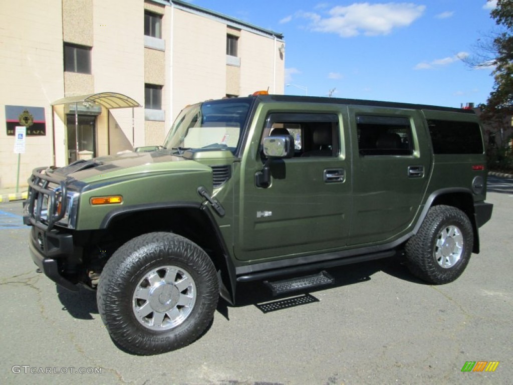 2003 H2 SUV - Sage Green Metallic / Wheat photo #3