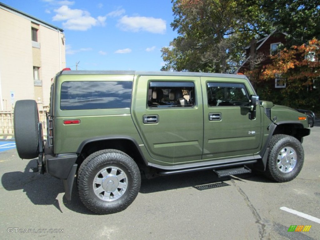 2003 H2 SUV - Sage Green Metallic / Wheat photo #8