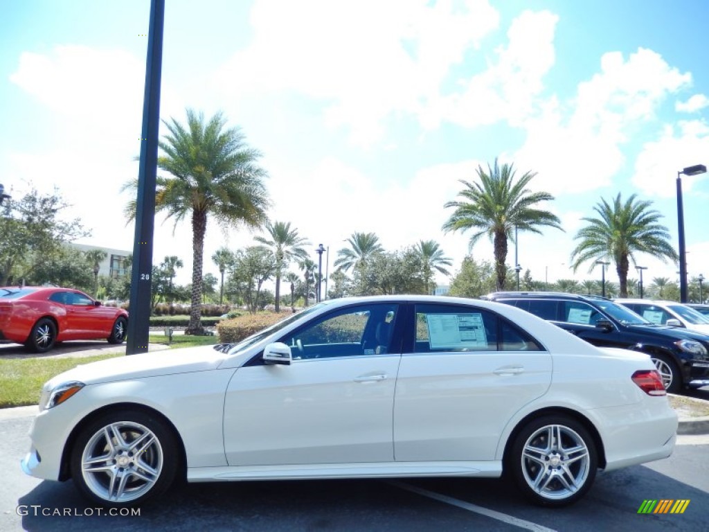 2014 E 350 Sport Sedan - Diamond White Metallic / Chestnut Brown/Black photo #2