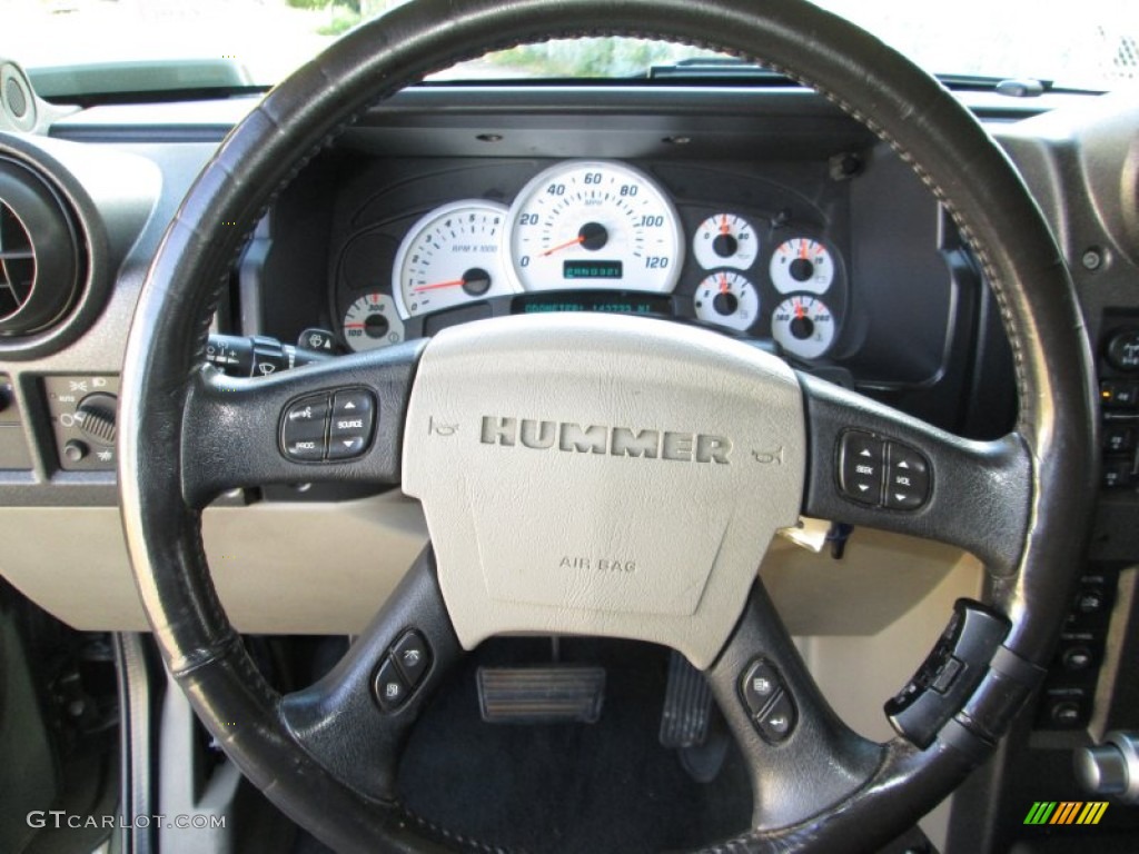2003 Hummer H2 SUV Wheat Steering Wheel Photo #87024731