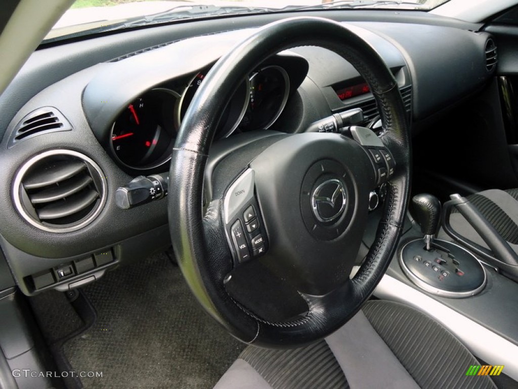 2004 Mazda RX-8 Sport Black Steering Wheel Photo #87024996