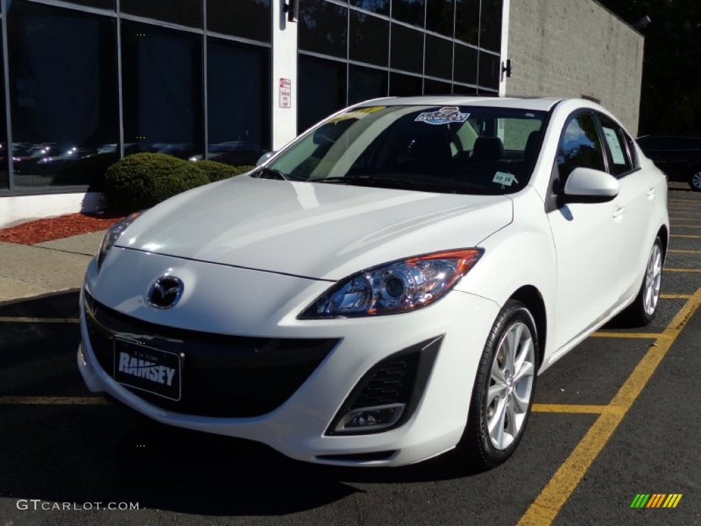 2011 MAZDA3 s Sport 4 Door - Crystal White Pearl Mica / Black photo #1