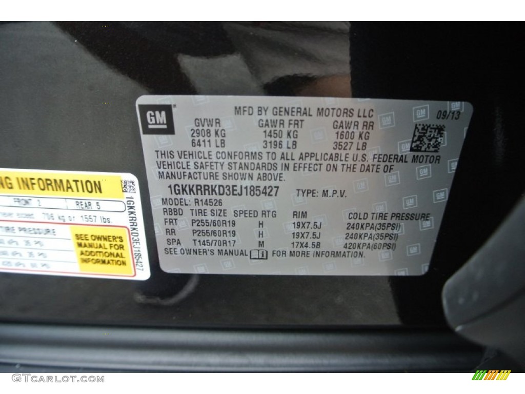 2014 Acadia SLT - Carbon Black Metallic / Ebony photo #7