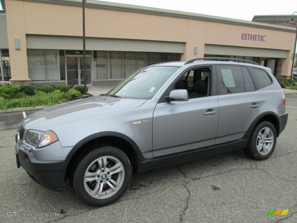2005 X3 3.0i - Silver Gray Metallic / Black photo #1