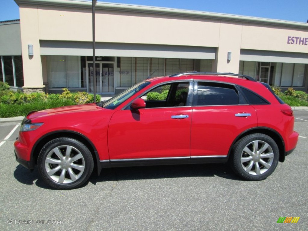 2003 FX 35 AWD - Laser Red / Graphite Black photo #3