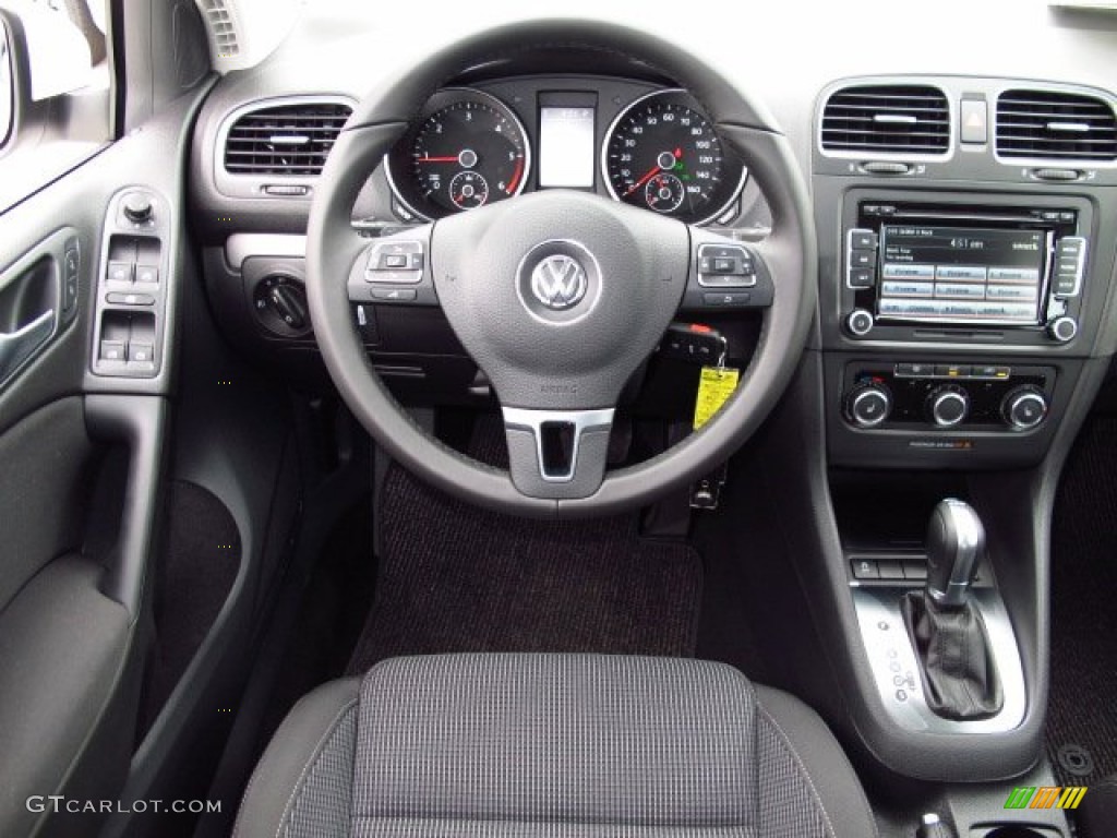 2014 Volkswagen Golf TDI 4 Door Titan Black Steering Wheel Photo #87029886