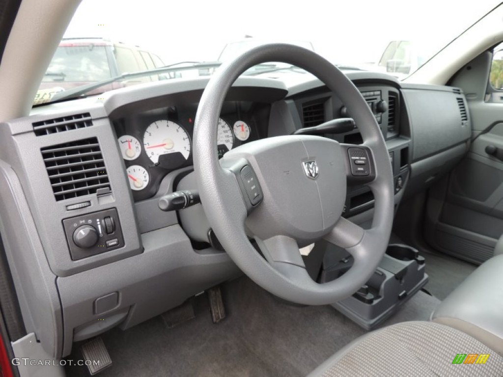 2006 Ram 1500 SLT Quad Cab - Inferno Red Crystal Pearl / Medium Slate Gray photo #3