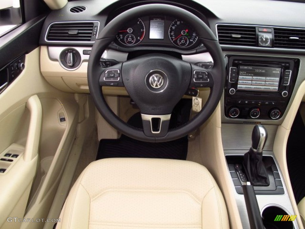 2014 Passat TDI SE - Candy White / Cornsilk Beige photo #14