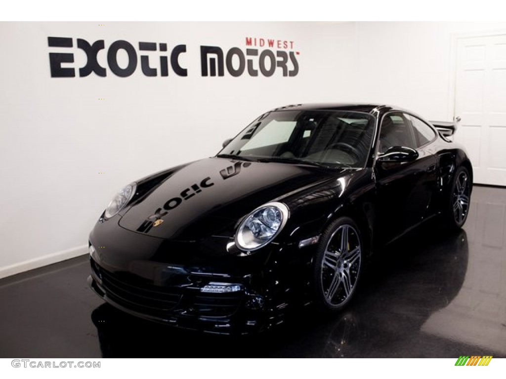 2008 911 Turbo Coupe - Black / Black photo #8