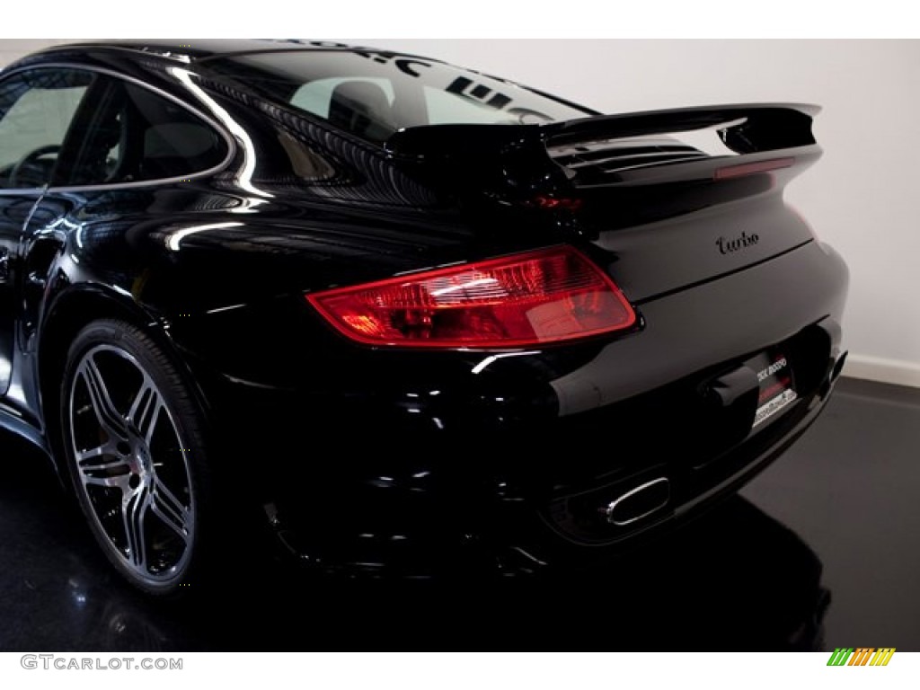 2008 911 Turbo Coupe - Black / Black photo #23