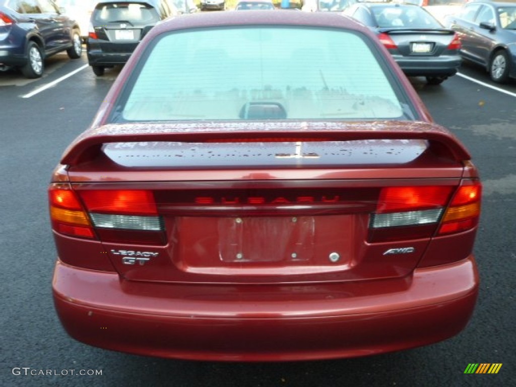 2002 Legacy GT Limited Sedan - Regatta Red Pearl / Beige photo #4