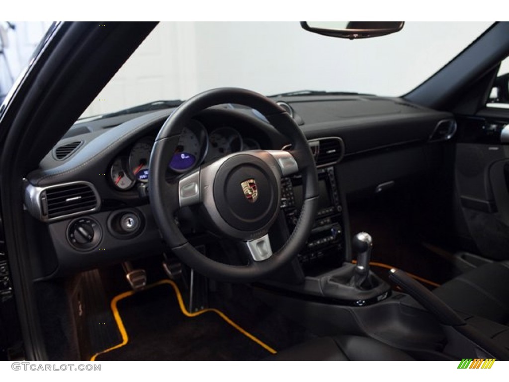 2008 Porsche 911 Turbo Coupe Black Dashboard Photo #87033825