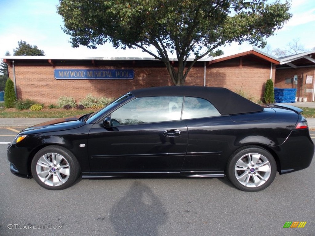 2010 9-3 Aero Convertible - Jet Black Metallic / Parchment/Black photo #2