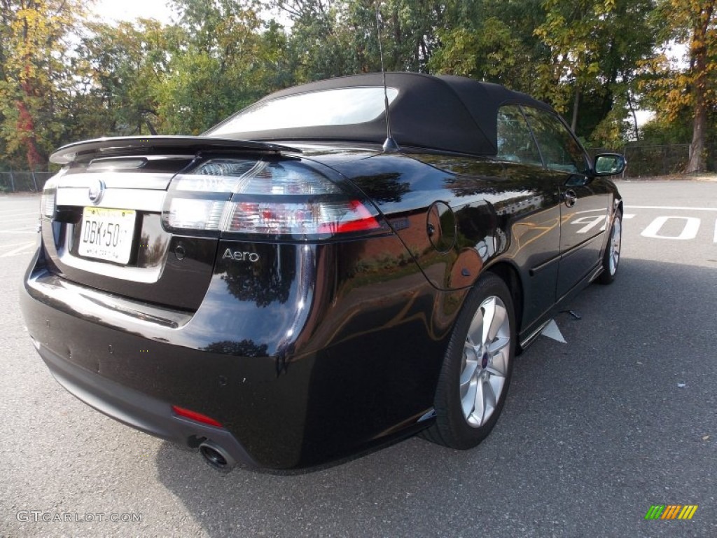 2010 9-3 Aero Convertible - Jet Black Metallic / Parchment/Black photo #5