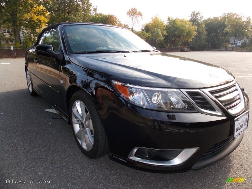 2010 9-3 Aero Convertible - Jet Black Metallic / Parchment/Black photo #7