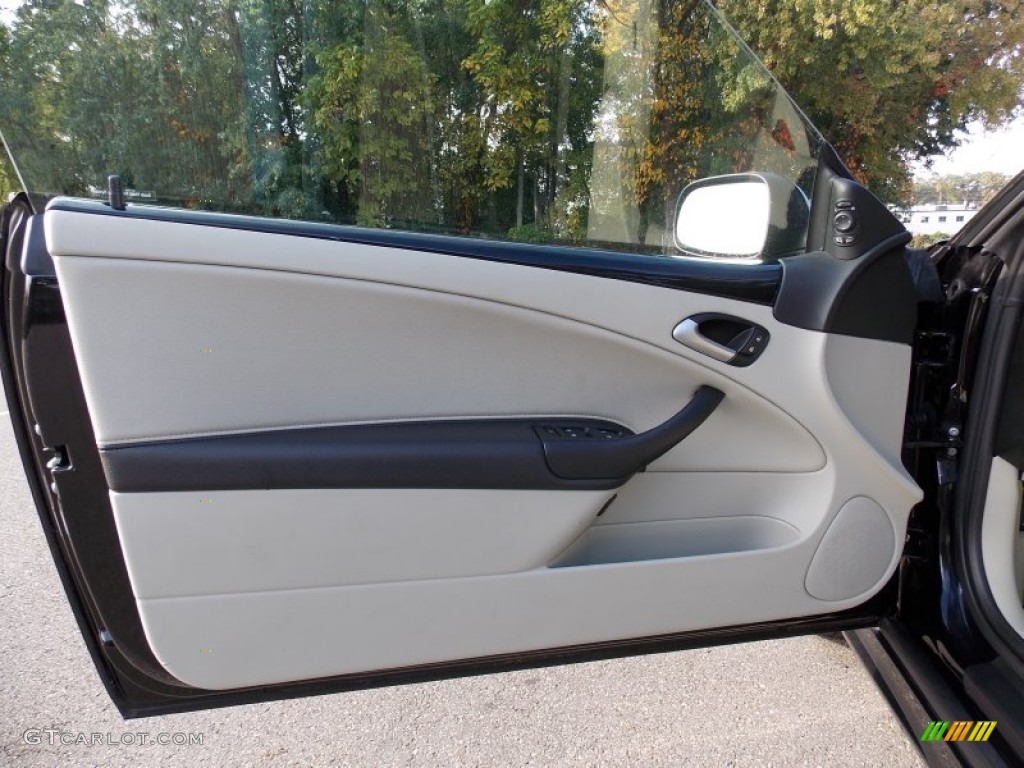2010 Saab 9-3 Aero Convertible Parchment/Black Door Panel Photo #87035121