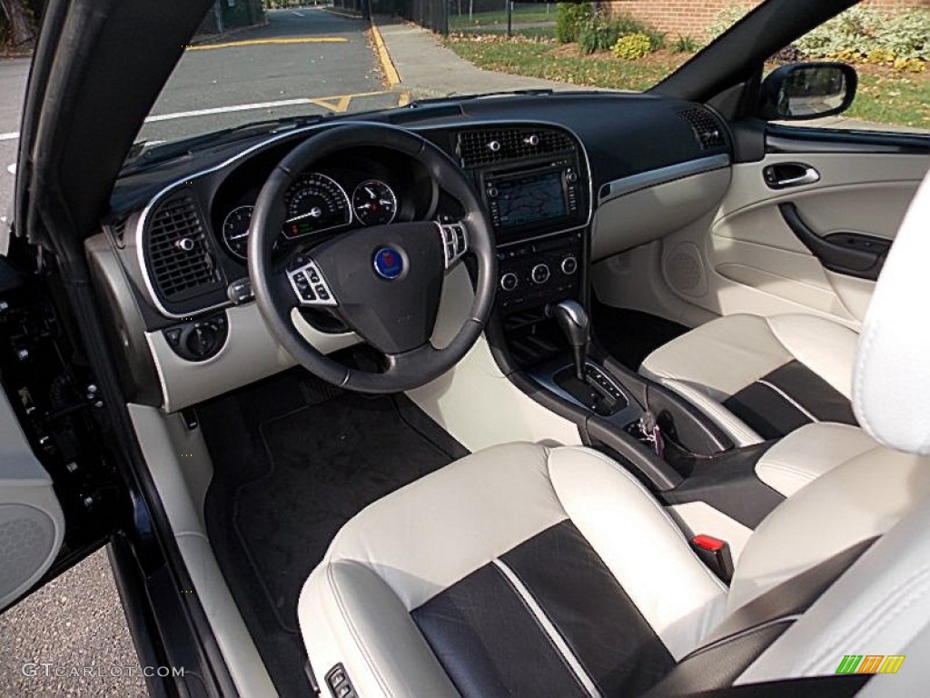 Parchment/Black Interior 2010 Saab 9-3 Aero Convertible Photo #87035223