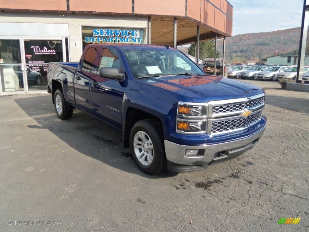 2014 Silverado 1500 LT Double Cab 4x4 - Blue Topaz Metallic / Jet Black photo #1