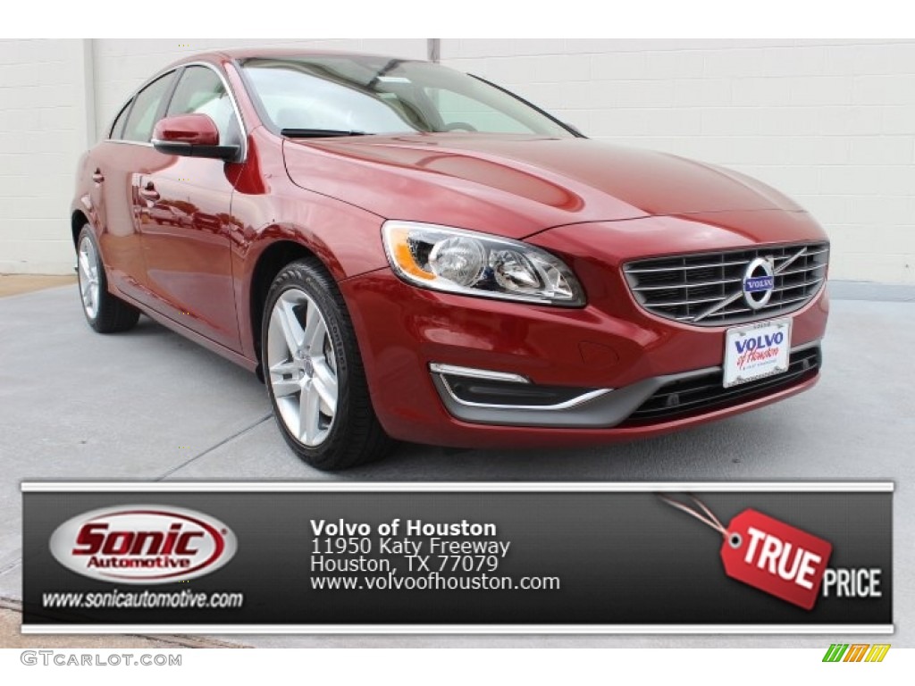 2014 S60 T5 - Flamenco Red Metallic / Soft Beige photo #1