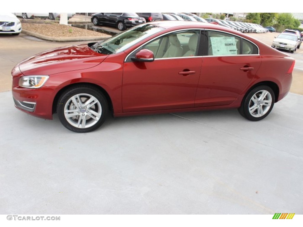 2014 S60 T5 - Flamenco Red Metallic / Soft Beige photo #4