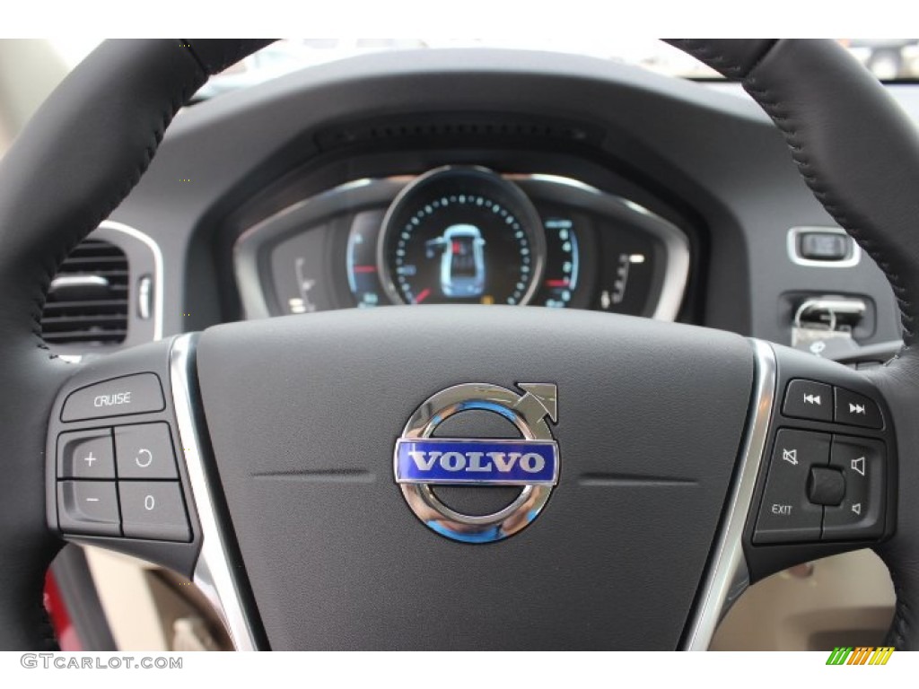 2014 Volvo S60 T5 Soft Beige Steering Wheel Photo #87038709