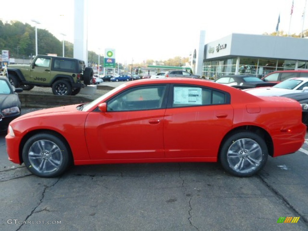 2014 Charger SXT AWD - TorRed / Black photo #2