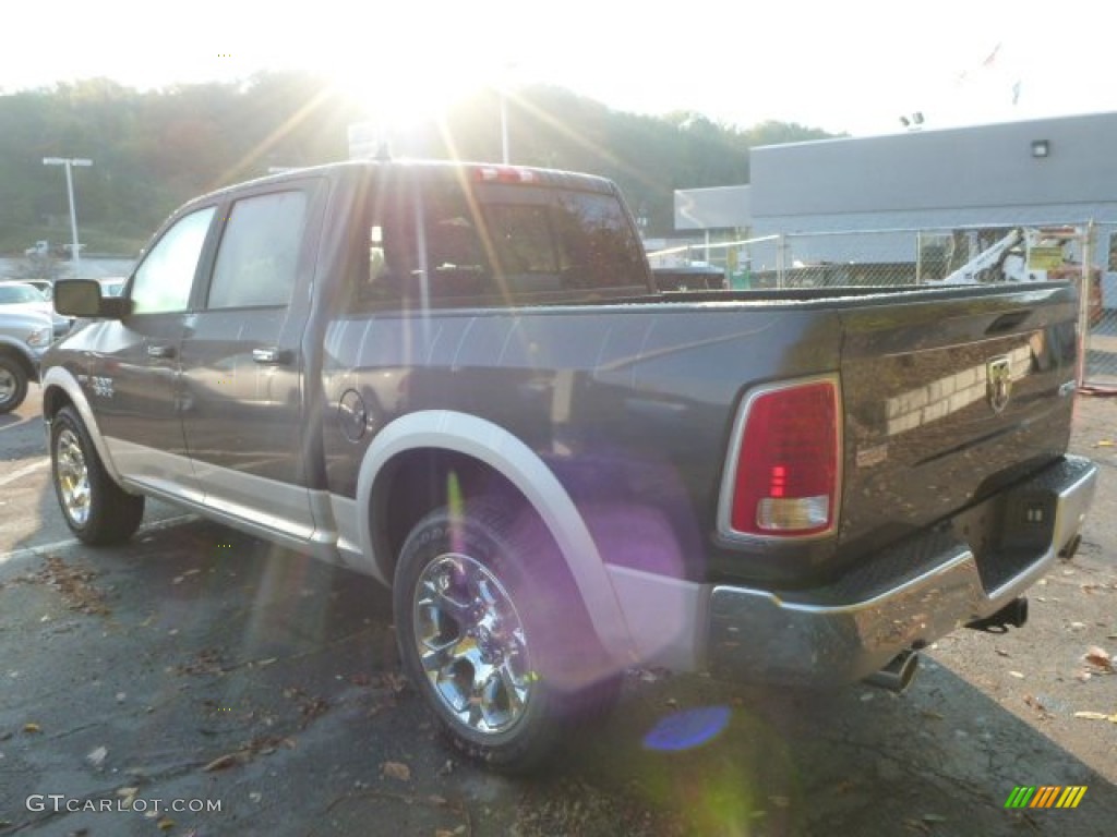 2014 1500 Laramie Crew Cab 4x4 - Mineral Gray Metallic / Black photo #2