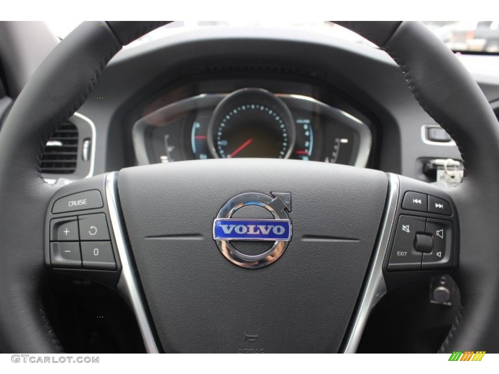 2014 Volvo S60 T5 Off Black Steering Wheel Photo #87040374