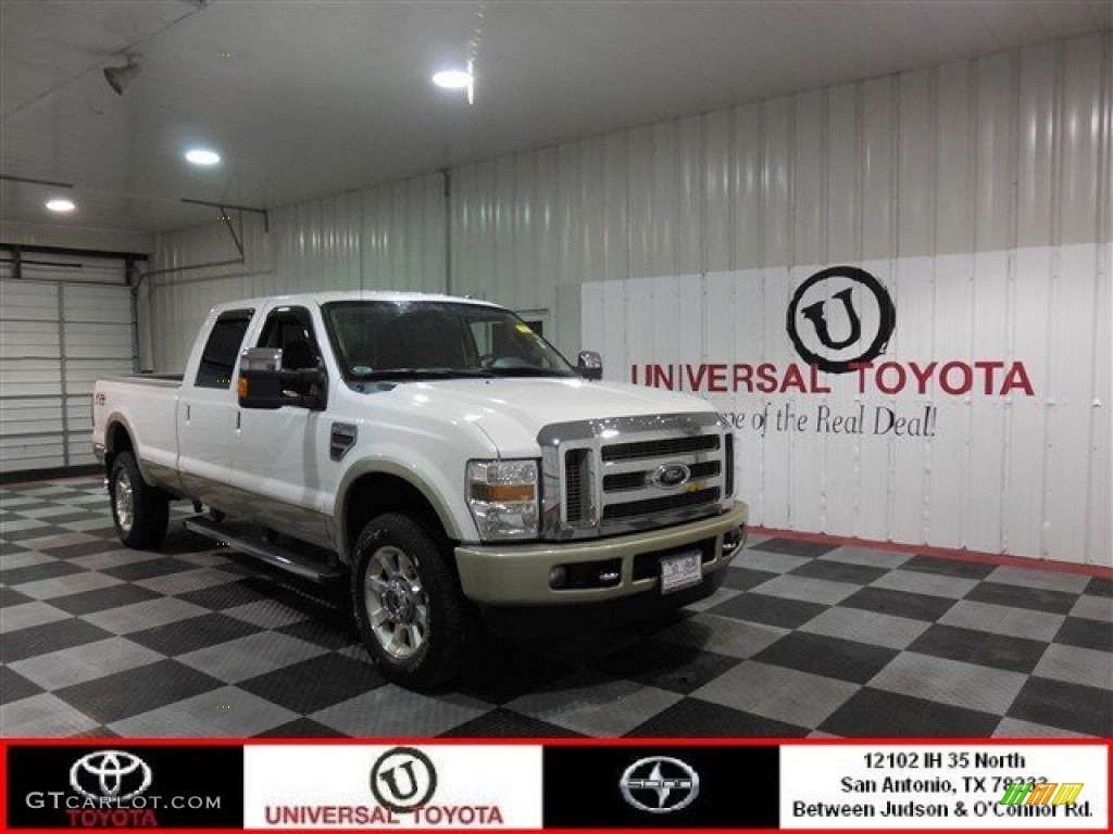 2010 F350 Super Duty King Ranch Crew Cab - Oxford White / Chaparral Leather photo #1
