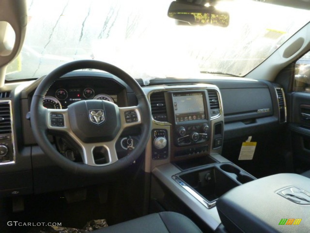 2014 1500 Laramie Crew Cab 4x4 - Mineral Gray Metallic / Black photo #12