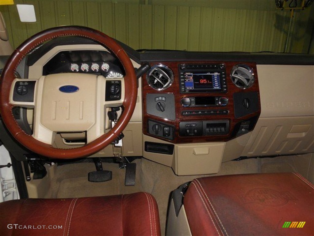 2010 F350 Super Duty King Ranch Crew Cab - Oxford White / Chaparral Leather photo #13