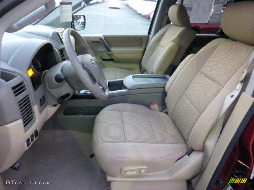 Almond Interior 2014 Nissan Titan SV Crew Cab 4x4 Photo #87042153