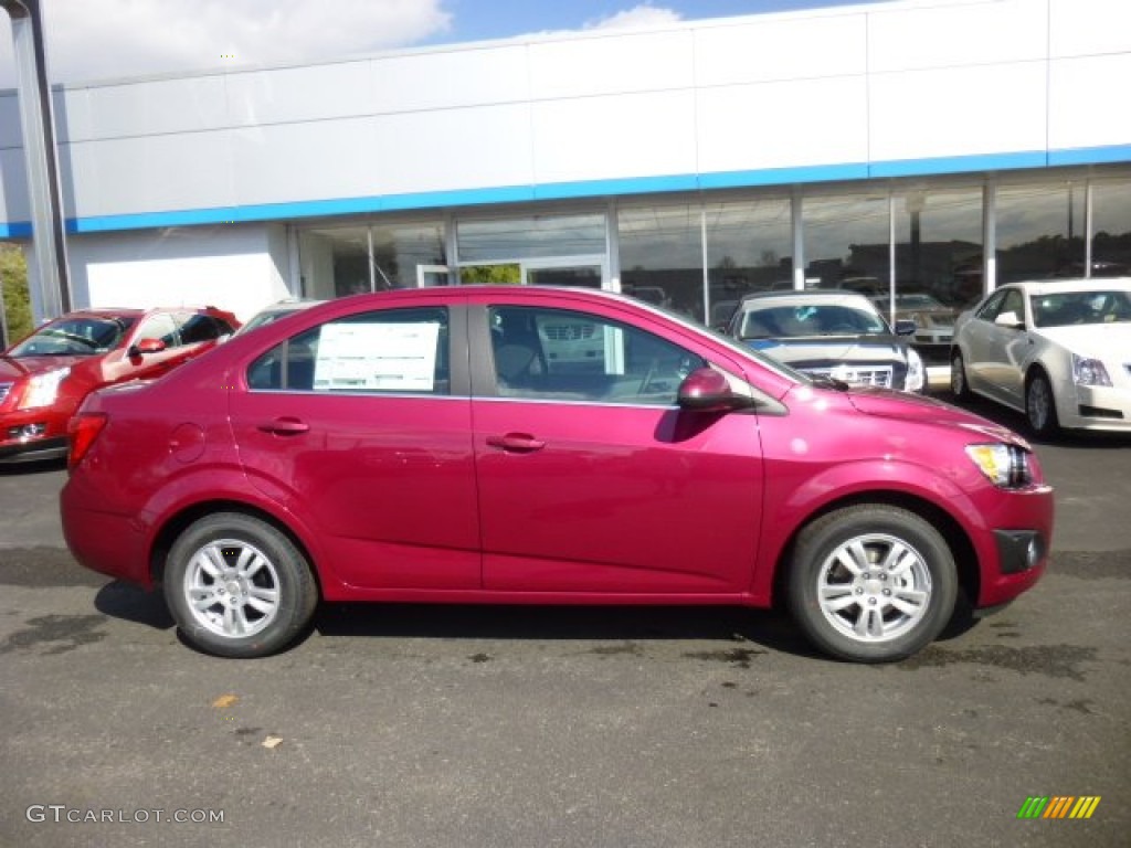 Deep Magenta Metallic 2014 Chevrolet Sonic LT Sedan Exterior Photo #87042687