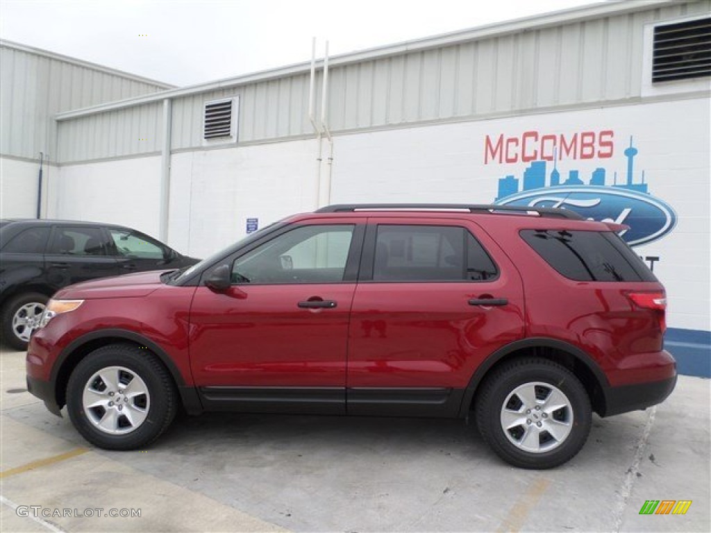 2014 Explorer FWD - Ruby Red / Medium Light Stone photo #2