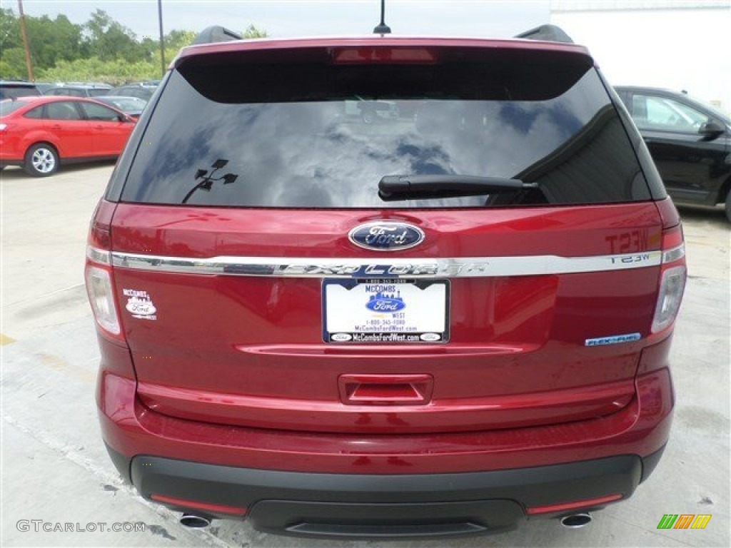 2014 Explorer FWD - Ruby Red / Medium Light Stone photo #4