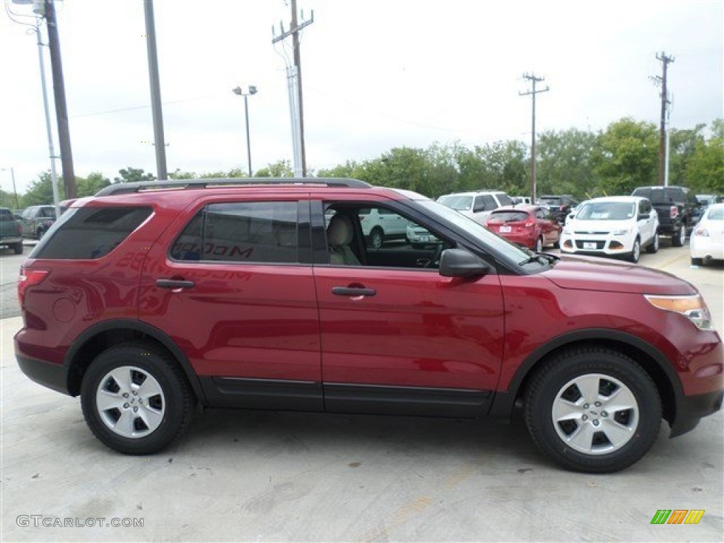 2014 Explorer FWD - Ruby Red / Medium Light Stone photo #6