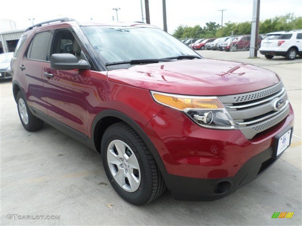 2014 Explorer FWD - Ruby Red / Medium Light Stone photo #7