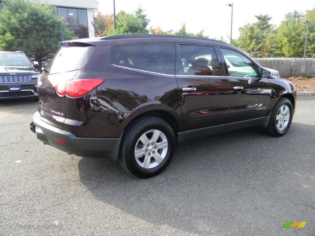 2009 Traverse LT AWD - Dark Cherry Metallic / Ebony photo #6