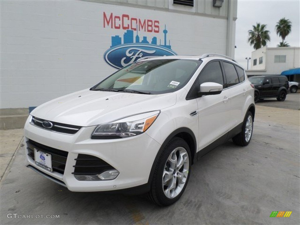 2014 Escape Titanium 2.0L EcoBoost - White Platinum / Medium Light Stone photo #1