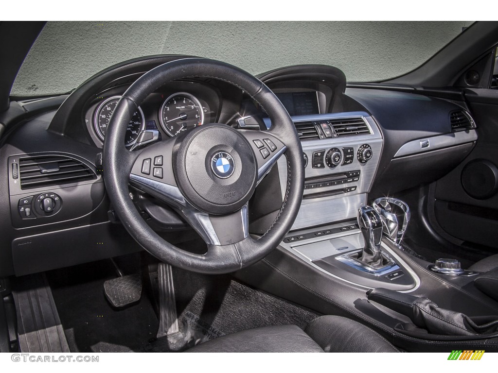 Black Interior 2008 BMW 6 Series 650i Convertible Photo #87049782