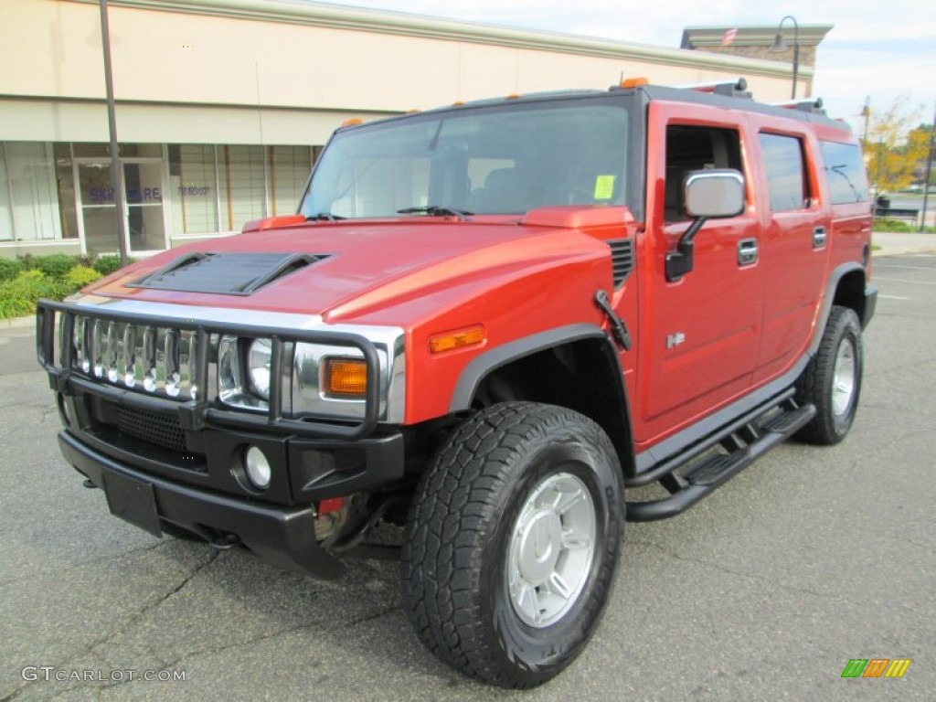 2004 H2 SUV - Sunset Orange Metallic / Wheat photo #2