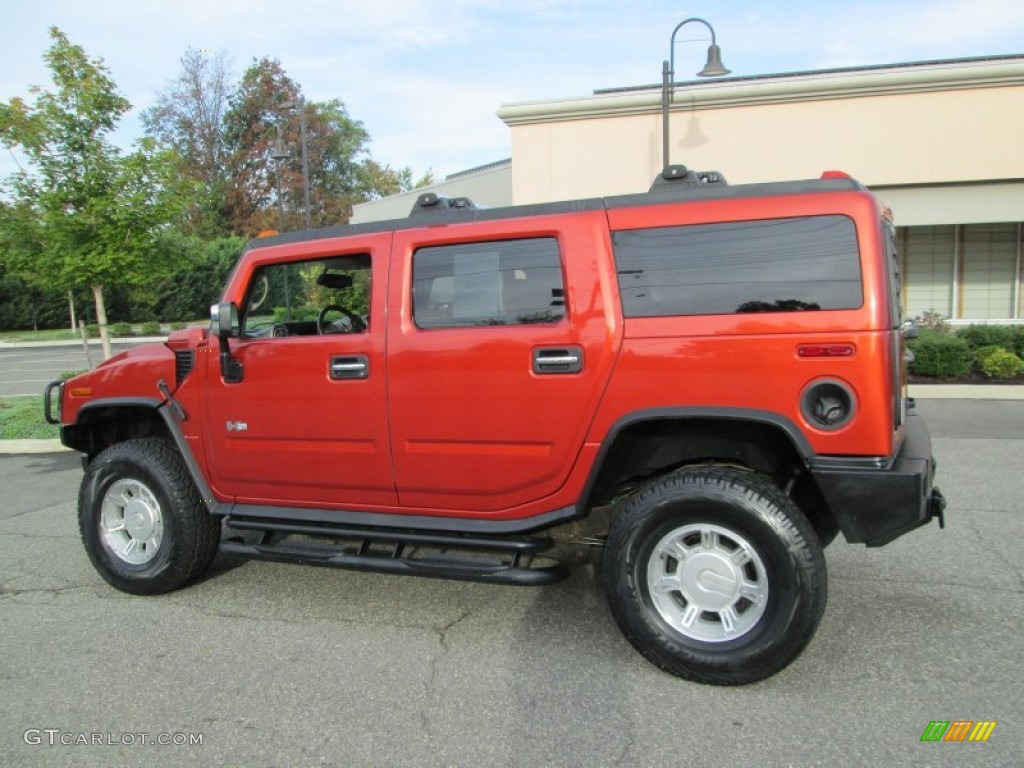2004 H2 SUV - Sunset Orange Metallic / Wheat photo #4