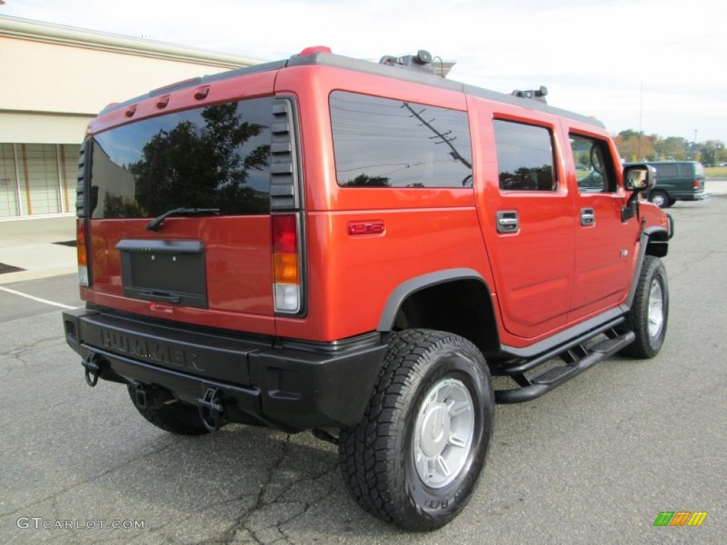 2004 H2 SUV - Sunset Orange Metallic / Wheat photo #7