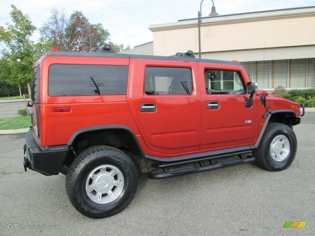 2004 H2 SUV - Sunset Orange Metallic / Wheat photo #8