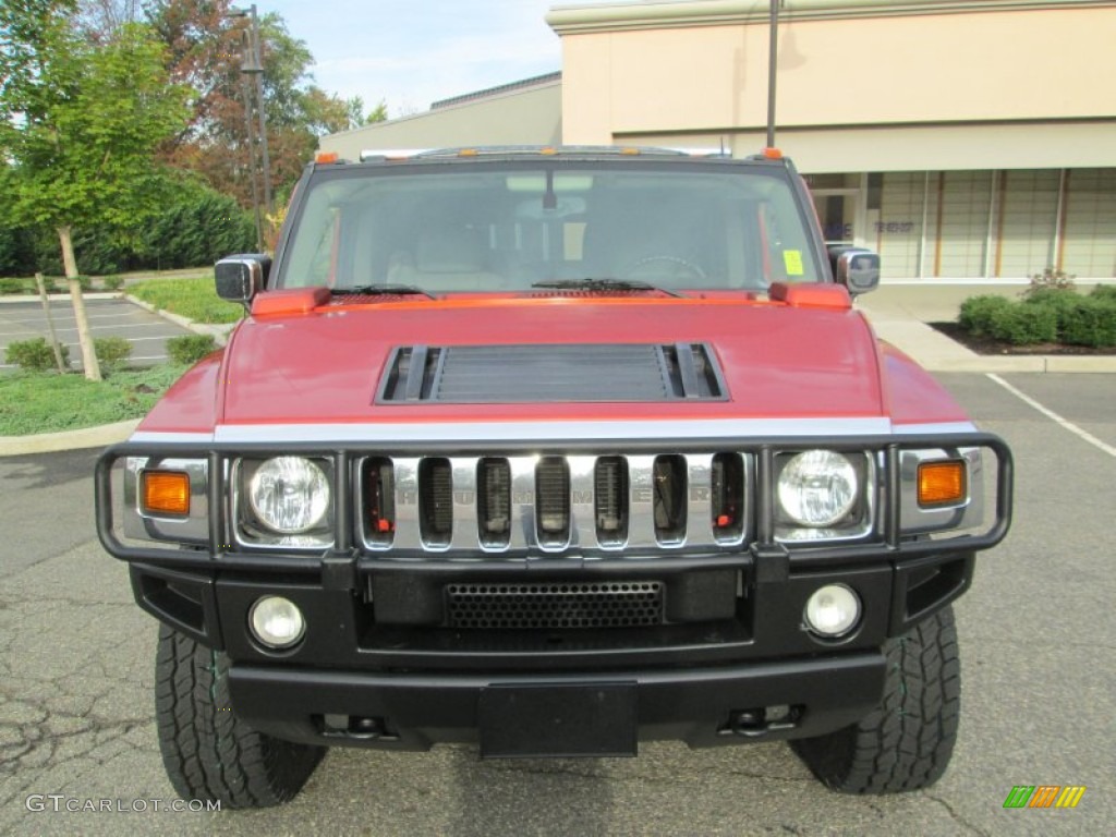 2004 H2 SUV - Sunset Orange Metallic / Wheat photo #12
